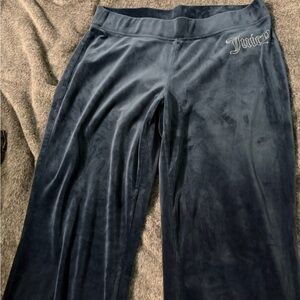 Juicy Couture Navy Velour Track Pants